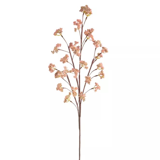 Kwiat sztuczny różowy z plastycznej pianki foamiran 95 cm Eurofirany