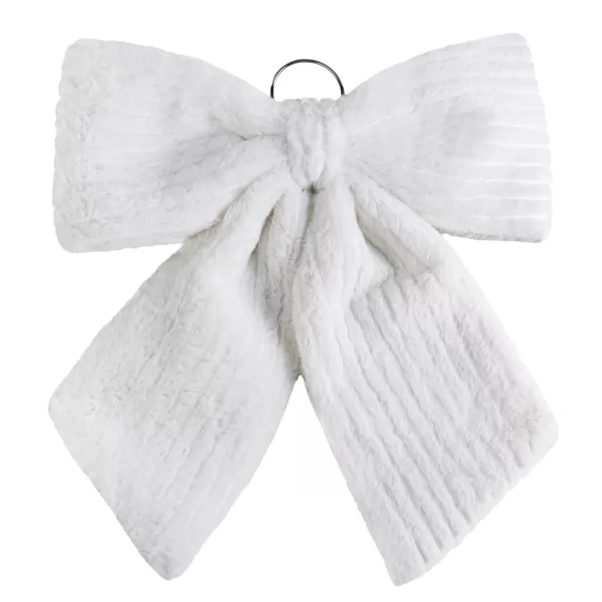 Świąteczna ozdoba w kształcie kokardy z pluszowej tkaniny Eurofirany