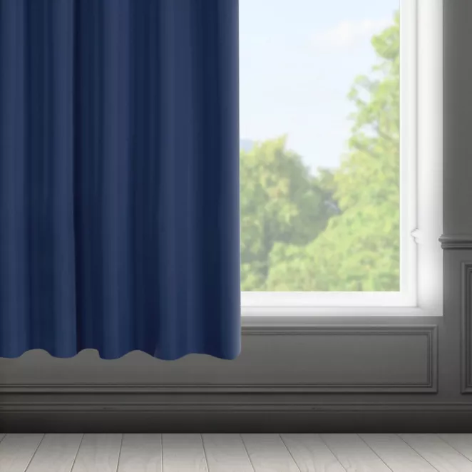 Zasłona granatowa z matowej gładkiej tkaniny 140x175 cm taśma RITA Eurofirany