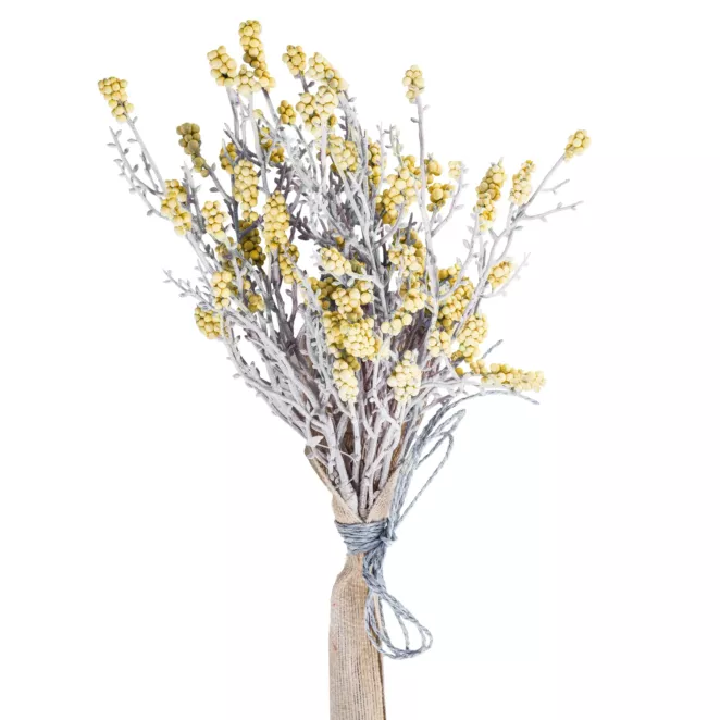 Sztuczny bukiet kwiatów jasnożółty Eurofirany