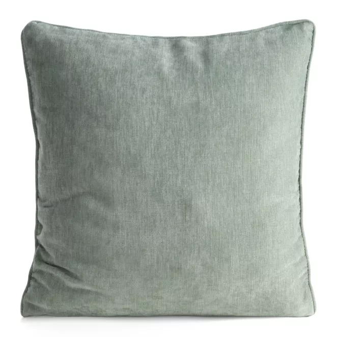 Poszewka na poduszkę 45x45 cm szenilowa miętowa z ozdobną lamówką - VANI Eurofirany