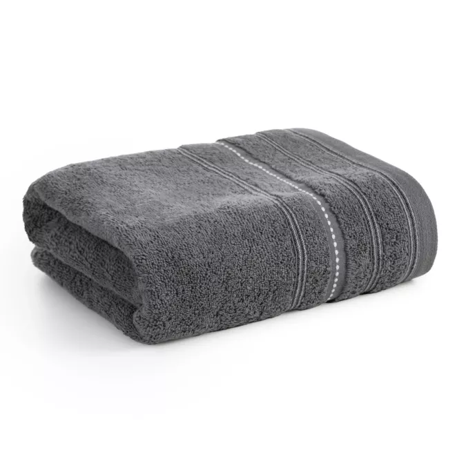 Ręcznik do rąk 30x50 cm bawełniany kolor stalowy w pasy 500 g/m2 VENTO Eurofirany