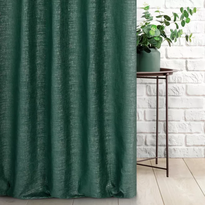 Tkanina zasłonowa szenilowa przetykana błyszcząca nicią Eurofirany