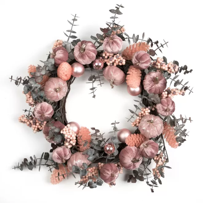 Wianek jesienny dekoracyjny w pastelowych odcieniach Eurofirany