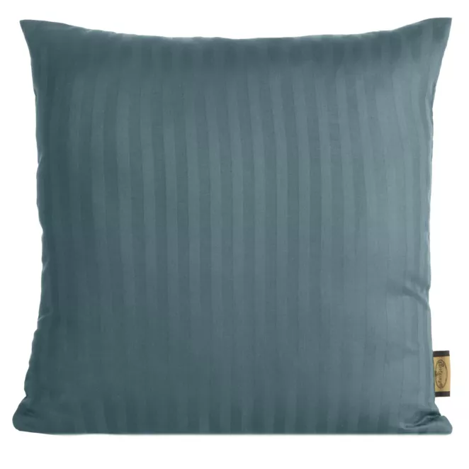 Poszewka na poduszkę 40x40 cm z satyny bawełnianej w prążki  morska VERA Eurofirany