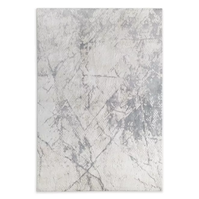 Dywan 60x100 cm kremowo, stalowy zdobiony marmurowym, artystycznym wzorem SELENA 5 Eurofirany