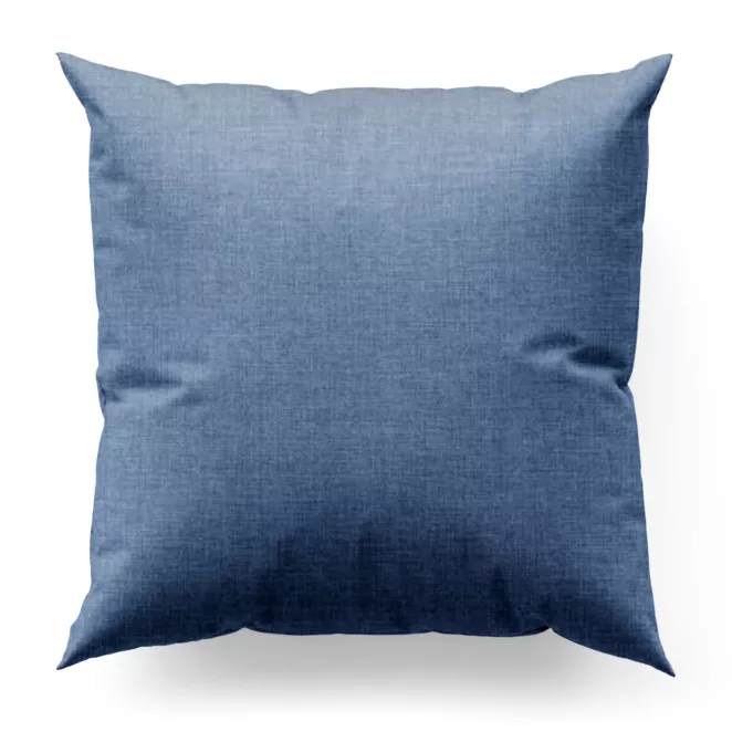 Poszewka szyta LOVELY ciemnoniebieska z widocznym ozdobnym splotem, o naturalnym charakterze