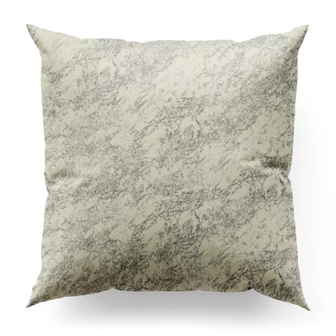 Poszewka szyta kremowa z welwetowej tkaniny w drobny melanż