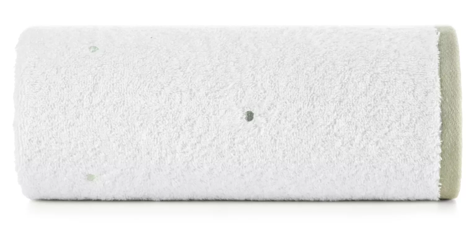 Ręcznik kąpielowy dziecięcy 50x90 cm bawełniany kolor biały,miętowy z haftem serduszek 480 g/m2 BABY 60 Eurofirany