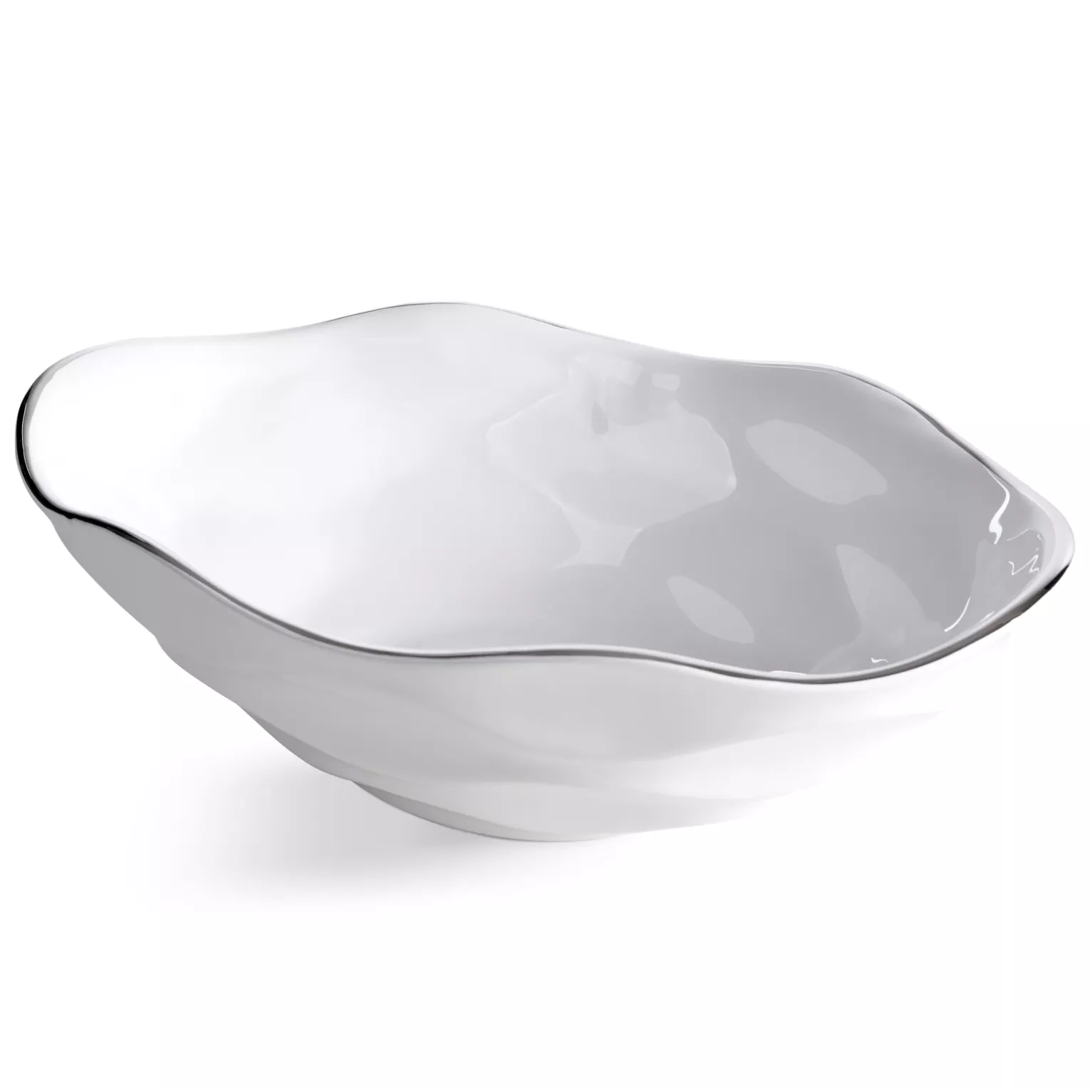 Misa dekoracyjna biało, srebrna 35x22x11 cm BONI Eurofirany