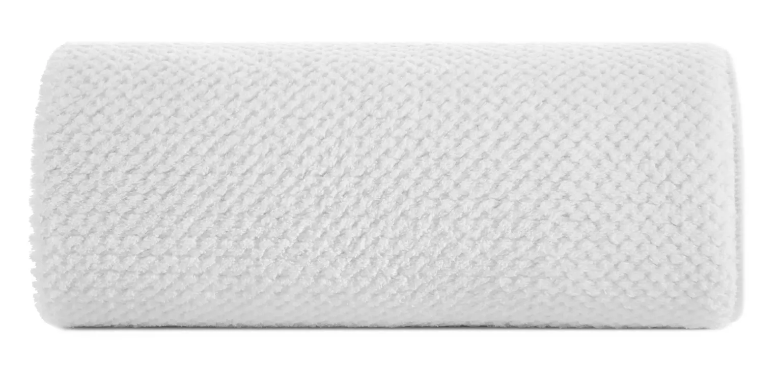 Ręcznik do rąk 30x50 cm szybkoschnący z mikrofibry kolor biały o ryżowej strukturze 280 g/m2 ZOE 1 Eurofirany