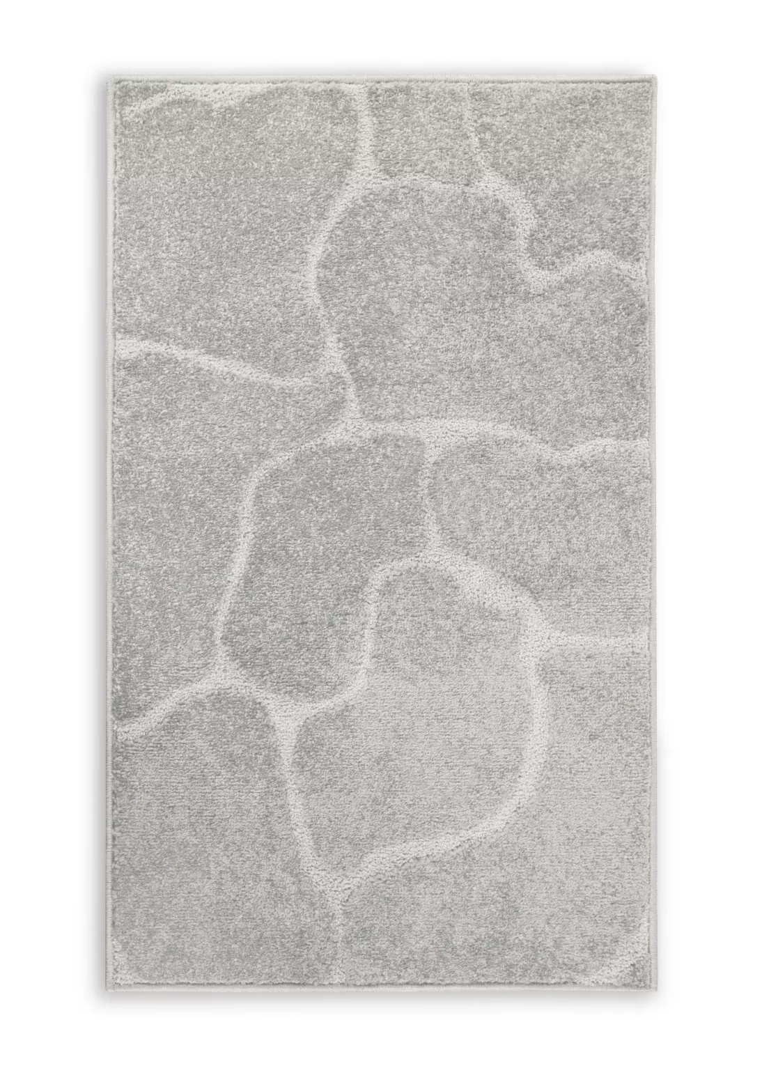 Dywan 60x100 cm srebrny wytłaczany z organicznym wzorem ALBA5 Eurofirany