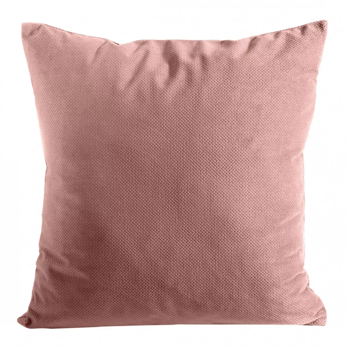 Poszewka na poduszkę 45x45 cm welwetowa z drobnym strukturalnym wzorem ciemnoróżowa MILO Eurofirany
