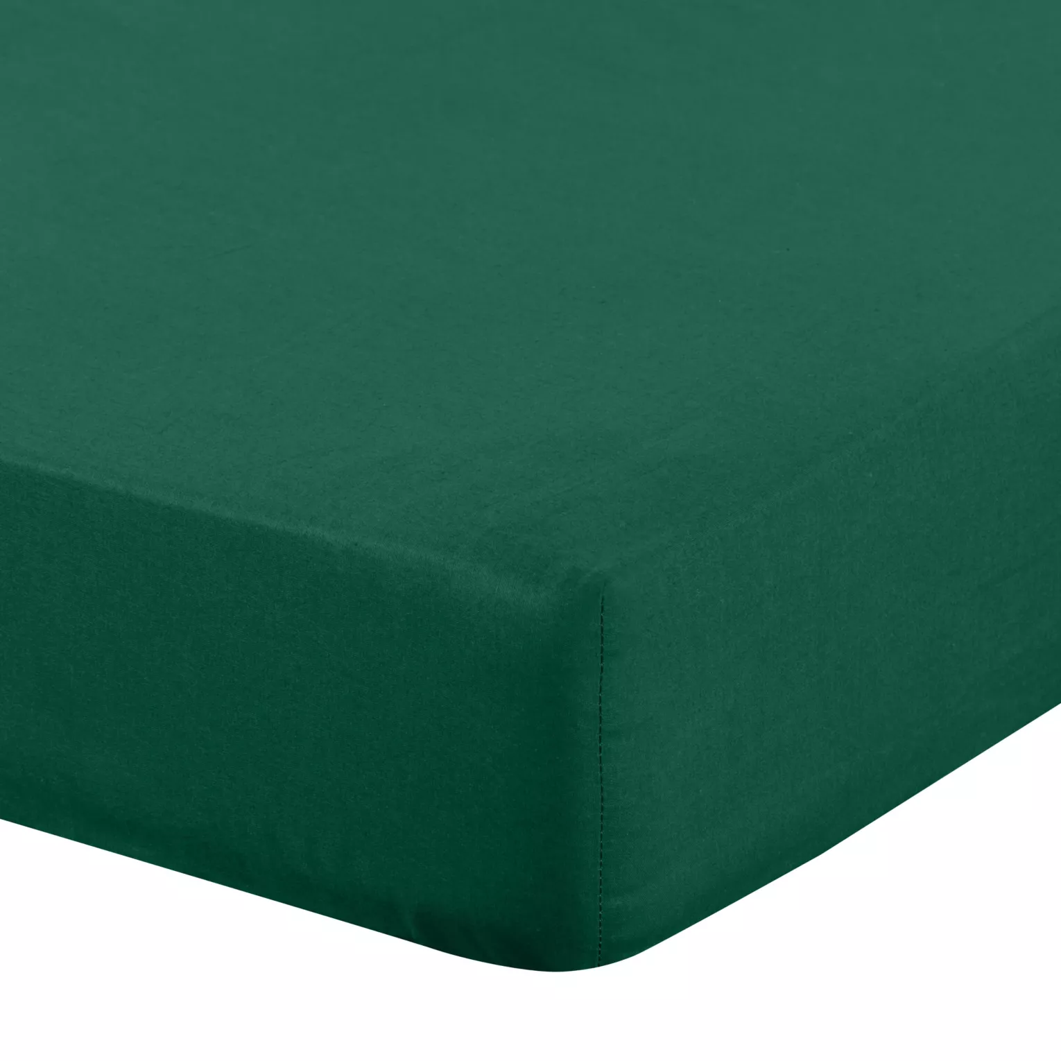 Prześcieradło z gumką 220x200 cm z bawełny kolor butelkowo zielony 105 g/m2 BASIC Eurofirany