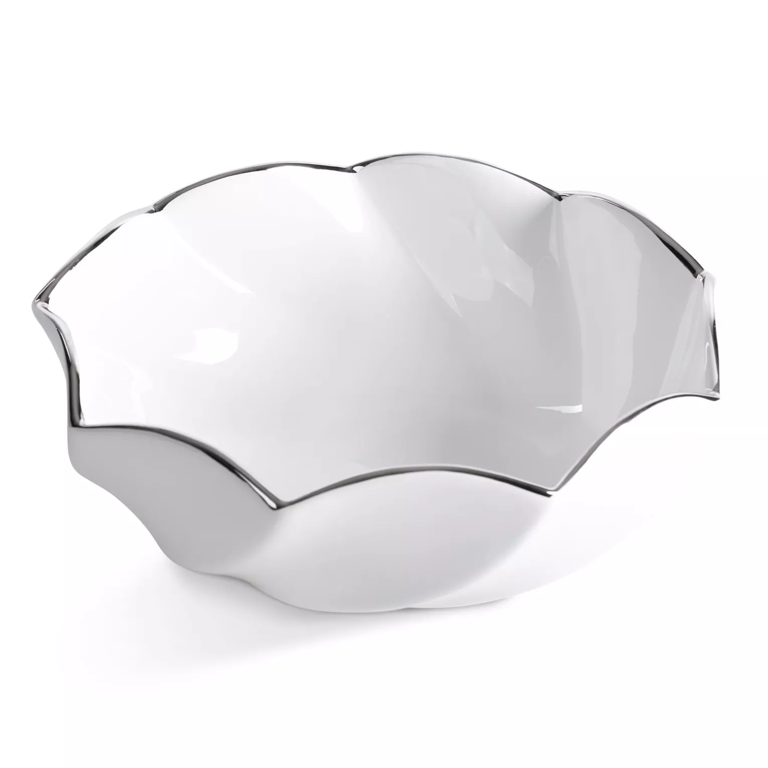 Misa dekoracyjna biało, srebrna 25x10 cm MELIA Eurofirany