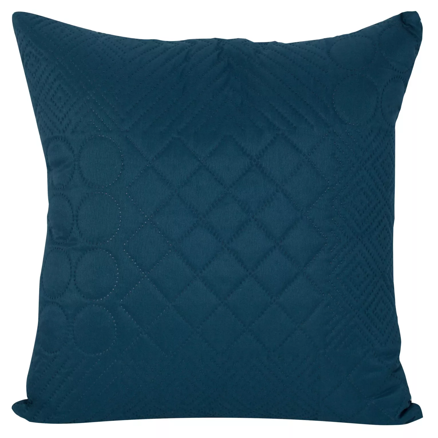 Poszewka na poduszkę 40x40 cm z patchworkowym motywem wytłaczanym techniką hot press granatowa BONI DESIGN 95 Eurofirany