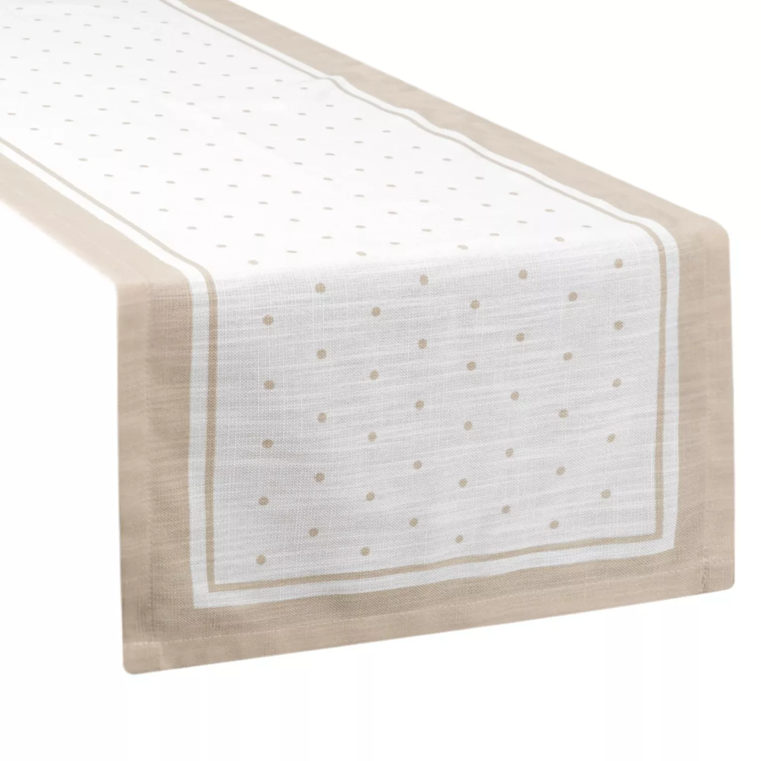 Bieżnik na stół 40x140 cm naturalno, beżowy w drobne kropeczki SUMMER 15 Eurofirany