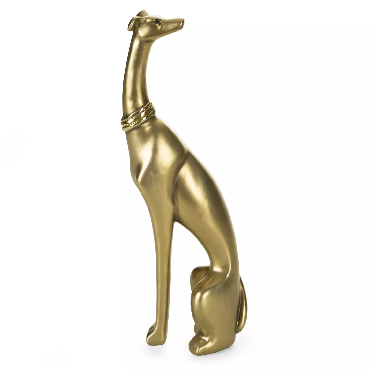Figurka złota w kształcie psa, półmatowa 13x7x36 cm Eurofirany