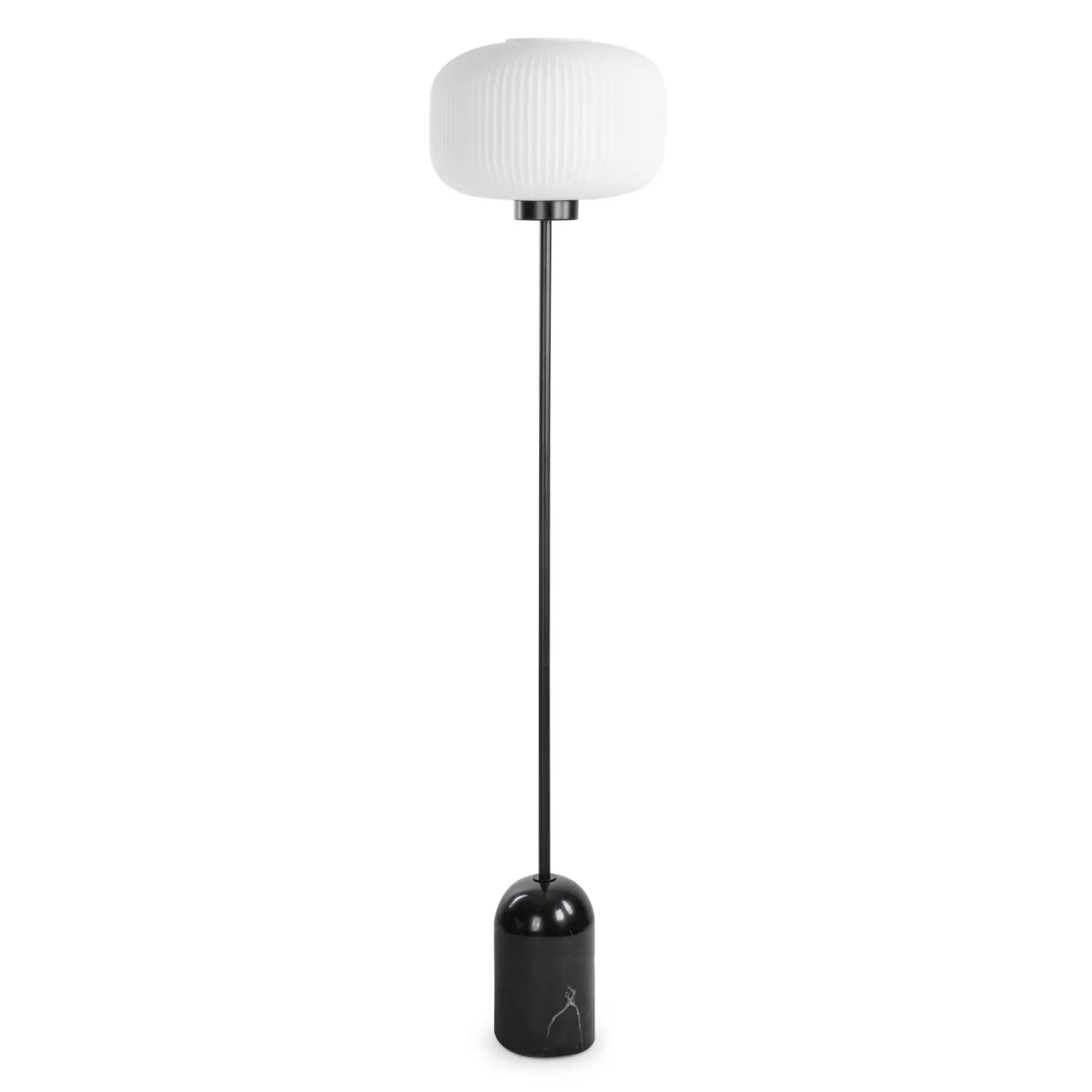 Lampa stojąca do pokoju czarno, biała LYLA o marmurkowej podstawie 36 x 155 cm LYLA Eurofirany