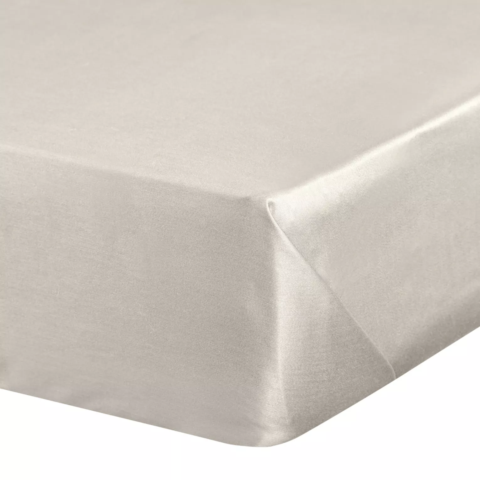 Prześcieradło gładkie bez gumki 180x210 cm z satyny bawełnianej kolor beżowy 125 g/m2 NOVA Eurofirany