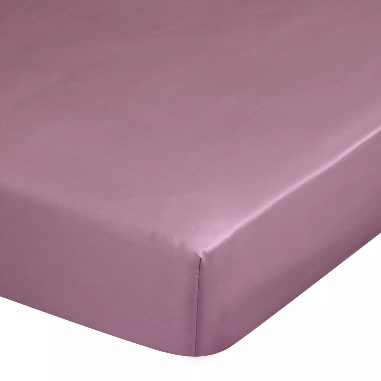 Prześcieradło z gumką 220x200 cm z satyny bawełnianej kolor ciemnyróż 125 g/m2 DINA Diva Line Eurofirany