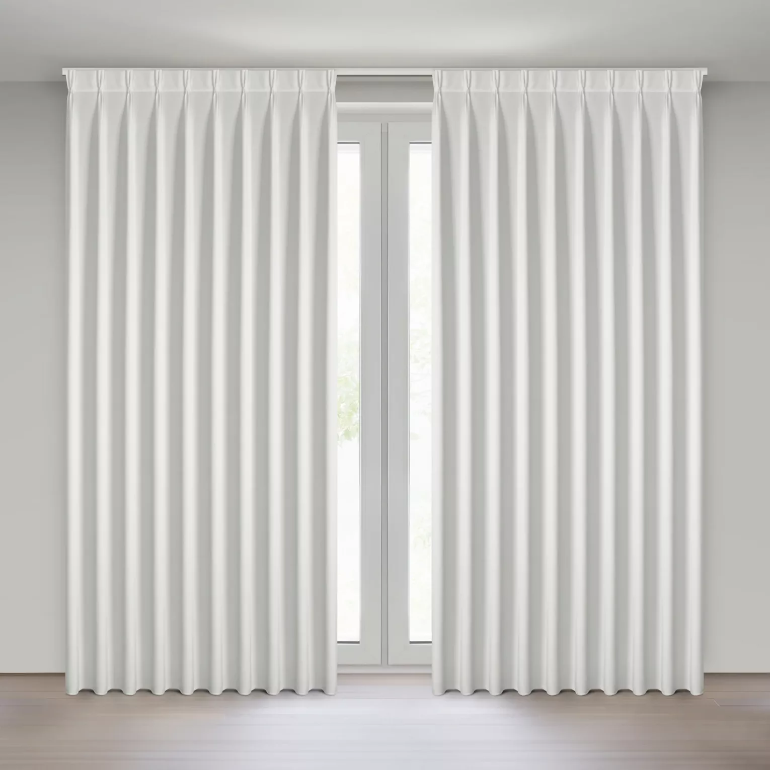 Zasłona biała z welwetowej tkaniny 125x270 cm system flex - MELANIE Eurofirany