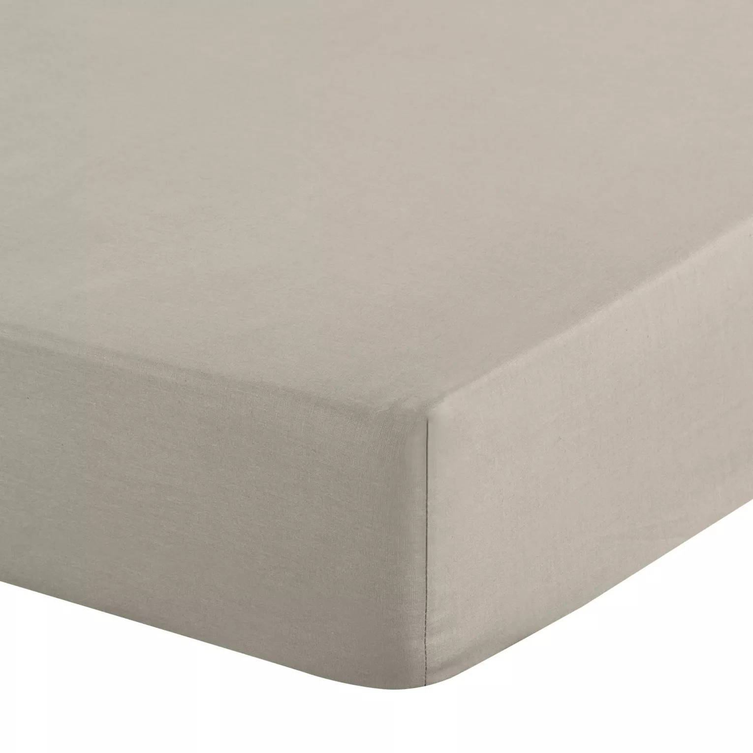 Prześcieradło z gumką 100x200 cm z bawełny kolor beżowy 105 g/m2 BASIC Eurofirany