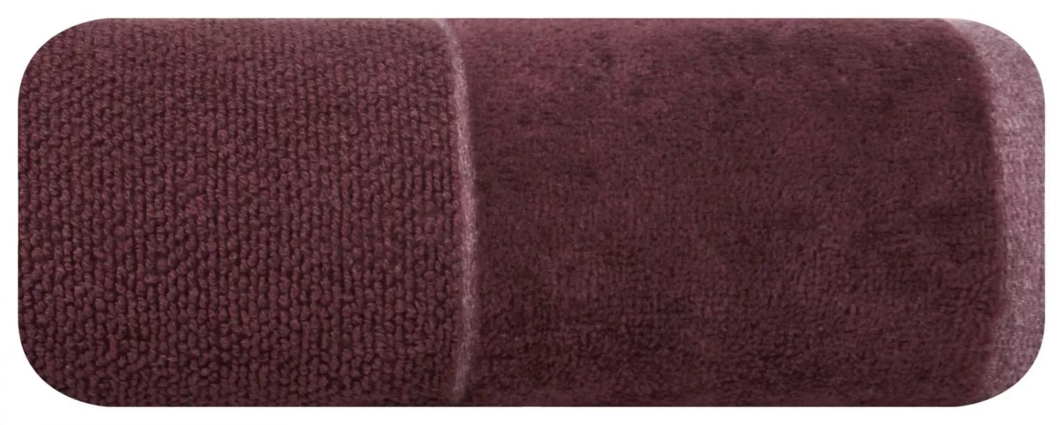 Ręcznik do rąk 30x50 cm bawełniany kolor bordowy z bordiurą z weluru 500 g/m2 LUCY Eurofirany