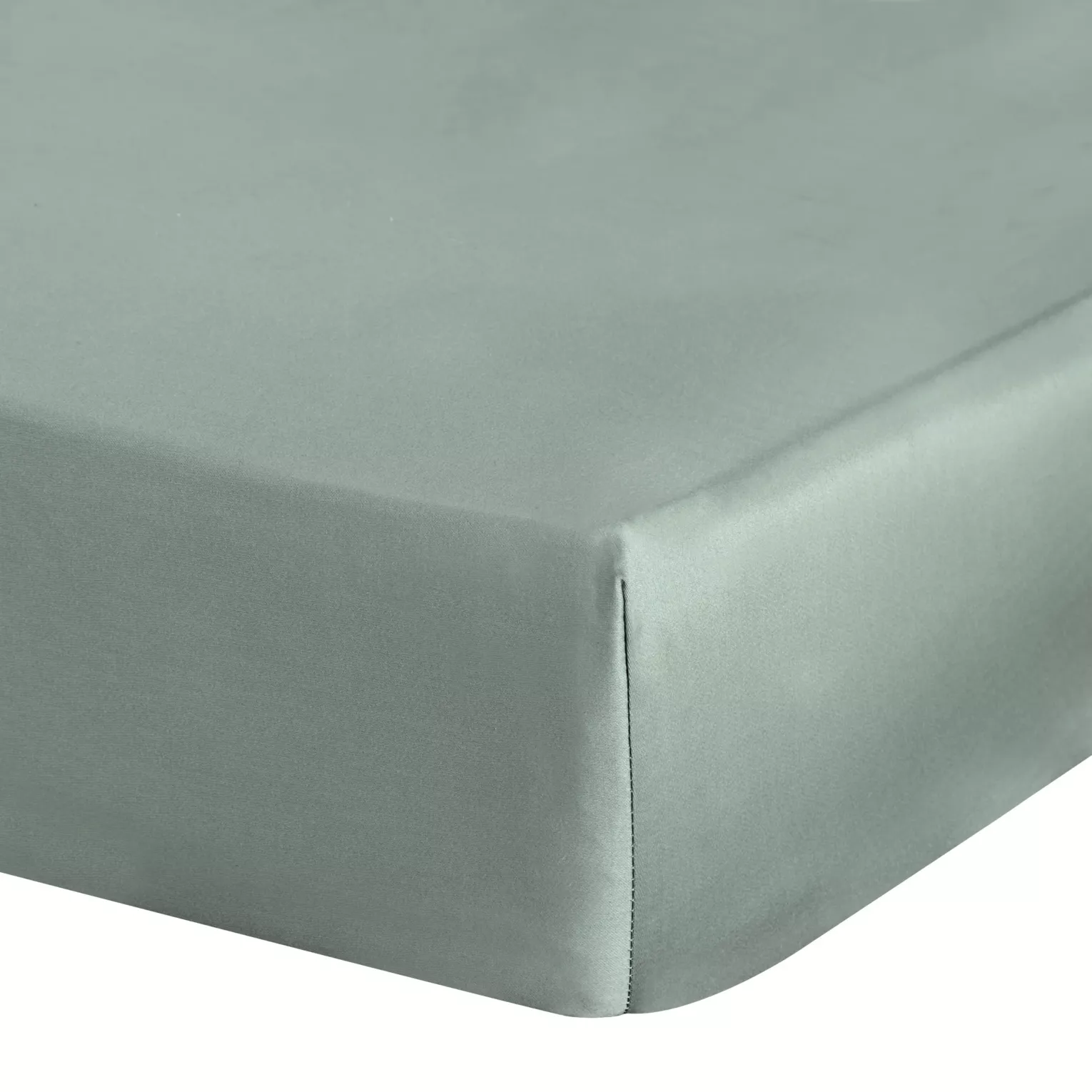 Prześcieradło gładkie z gumką 140x200 cm z satyny bawełnianej kolor szałwiowy 125 g/m2 NOVA 3 Eurofirany