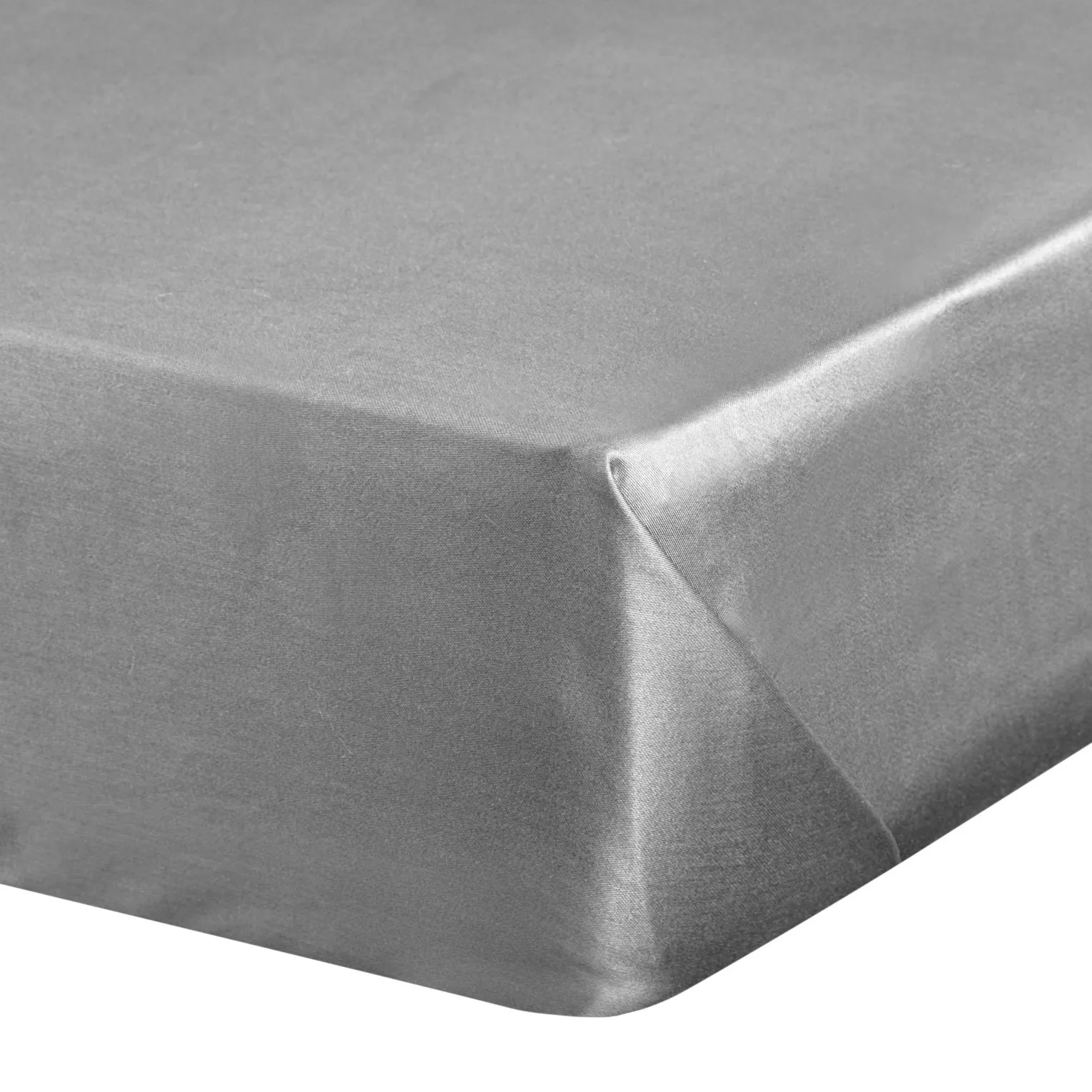 Prześcieradło gładkie bez gumki 160x210 cm z satyny bawełnianej kolor stalowy 125 g/m2 NOVA Eurofirany