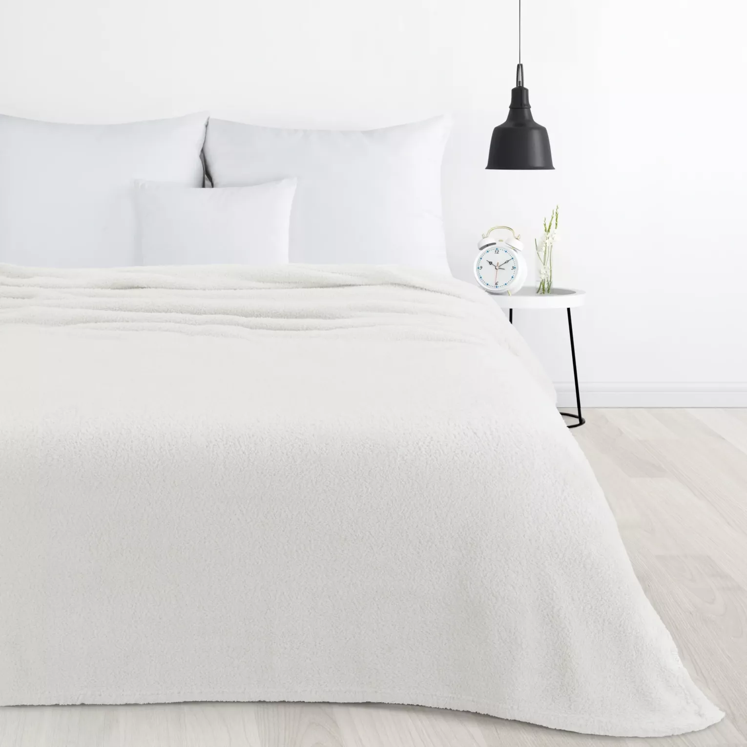 Koc polarowy 200x220 cm biały LORI DESIGN 91 Eurofirany