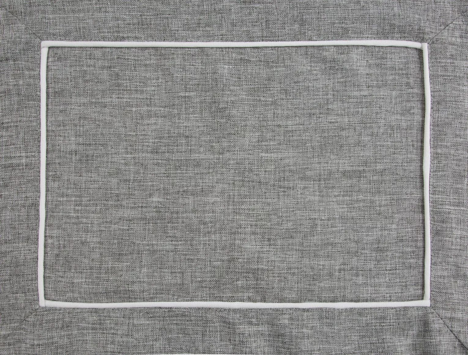 Komplet serwetek 4 szt biało, popielaty 30x40 cm MEGI zdobiony lamówką