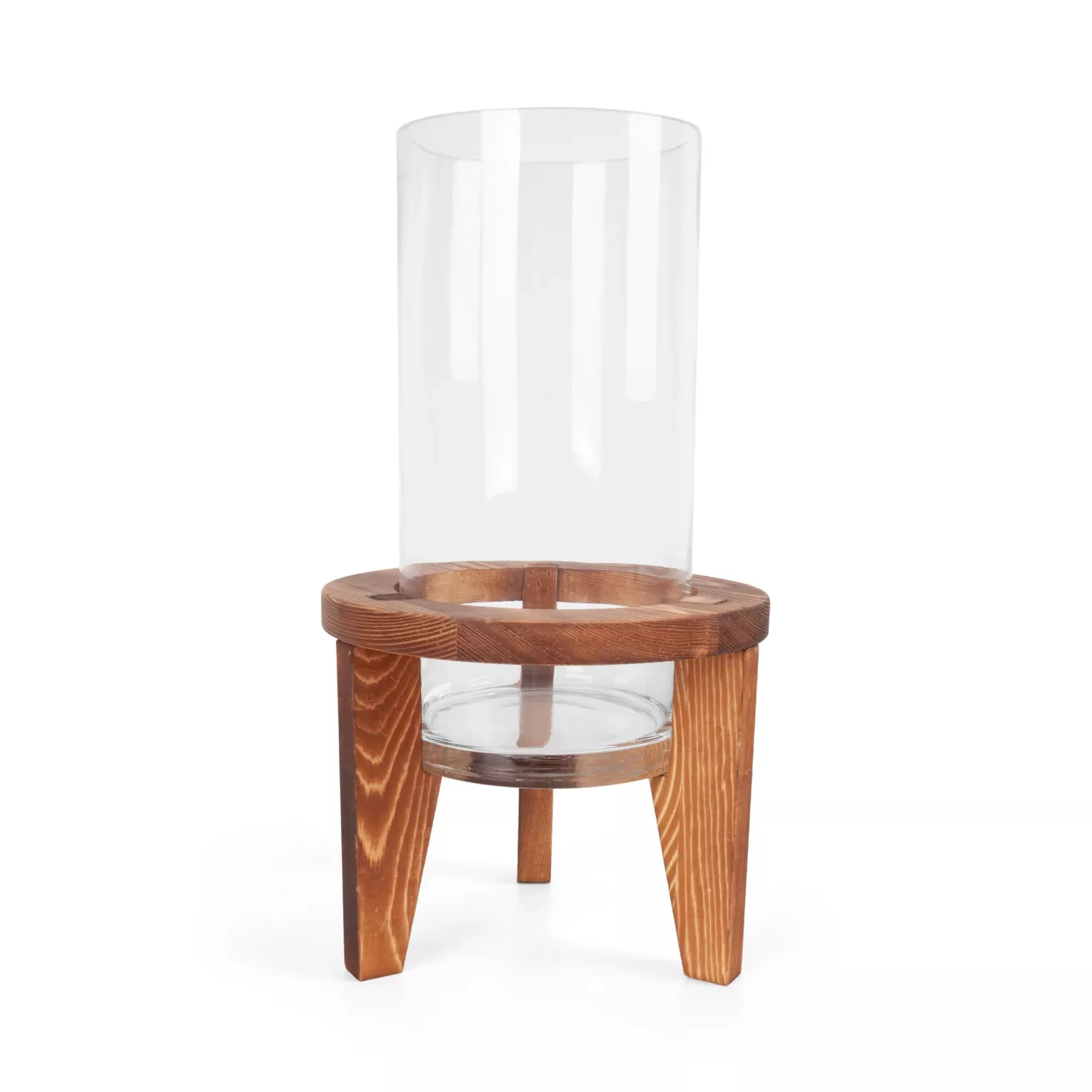 Wazon dekoracyjny Grace  z dodatkiem drewna 19x18 cm Eurofirany