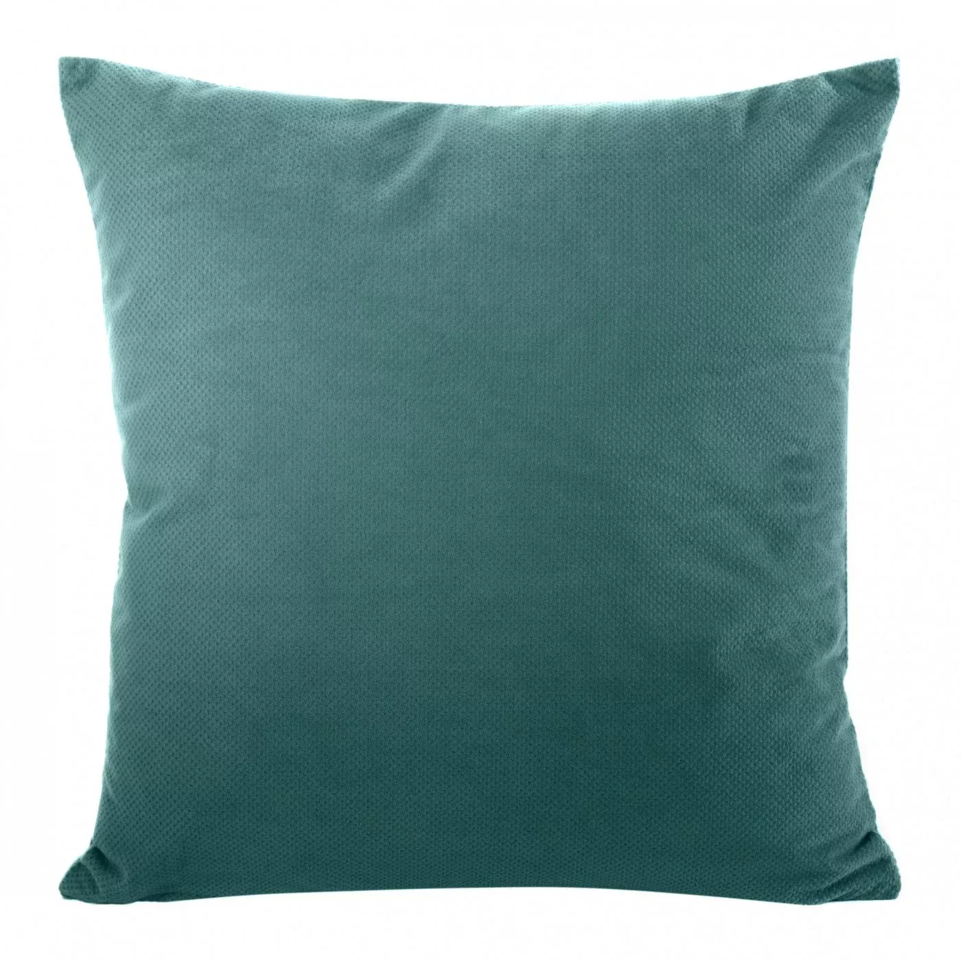 Poszewka na poduszkę 45x45 cm welwetowa z drobnym strukturalnym wzorem turkusowa MILO Eurofirany