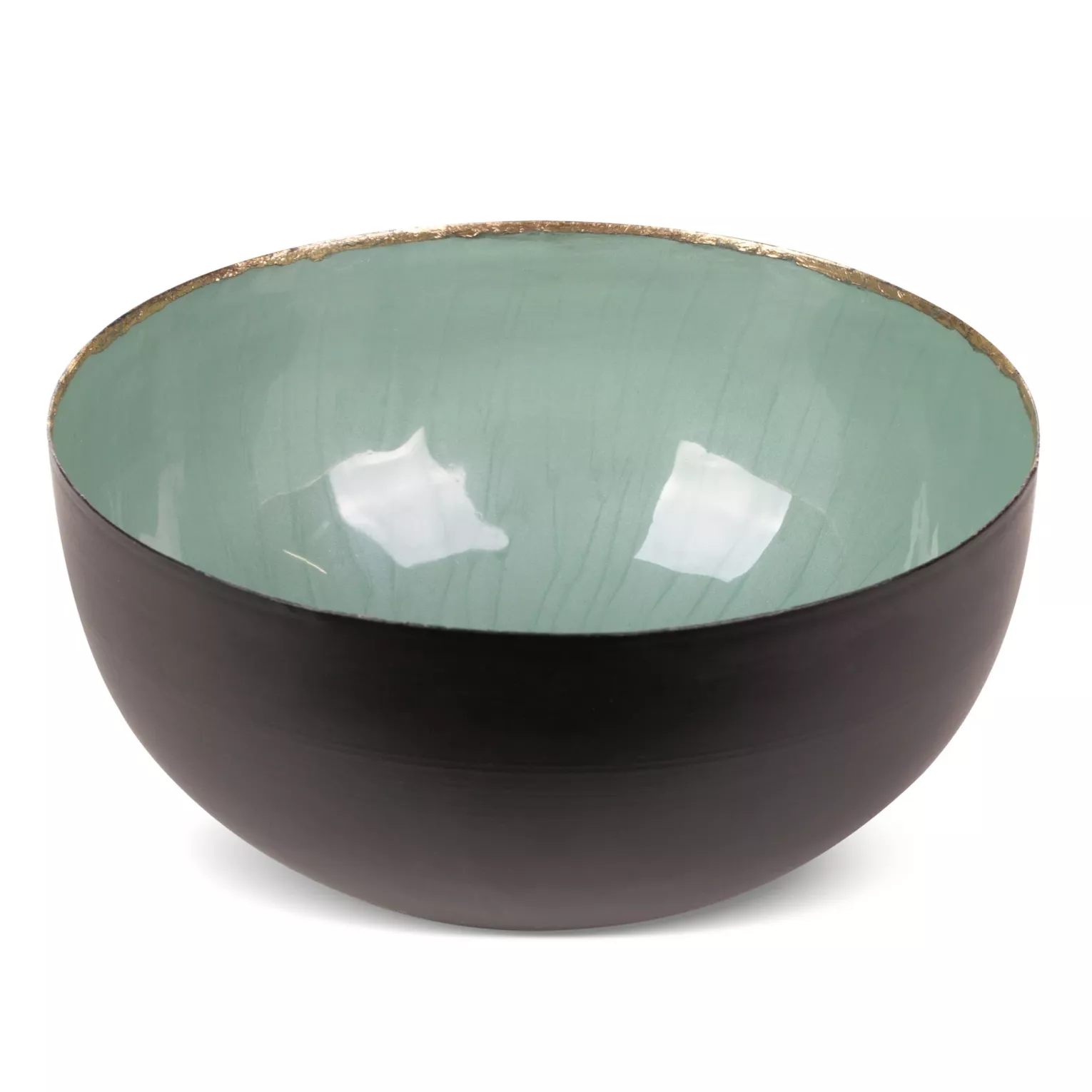 Misa metalowa czarno-zielona średnica 20x 9 cm DORA Eurofirany