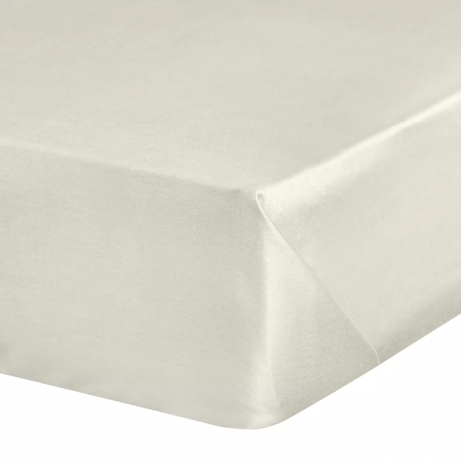 Prześcieradło gładkie bez gumki 180x210 cm z satyny bawełnianej kolor kremowy 125 g/m2 NOVA Eurofirany