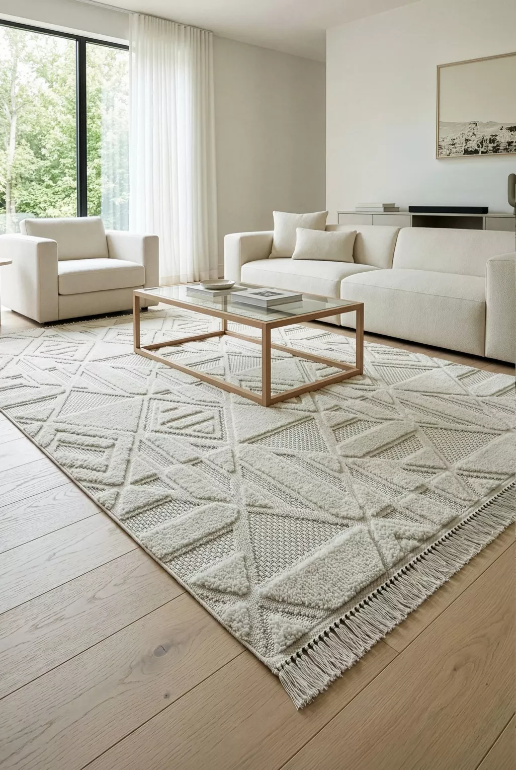 Dywan 120x170 cm jasnosrebrny,  jasnoszary zdobiony wielowymiarową strukturą z drobnym splotem LE MANS3 Eurofirany