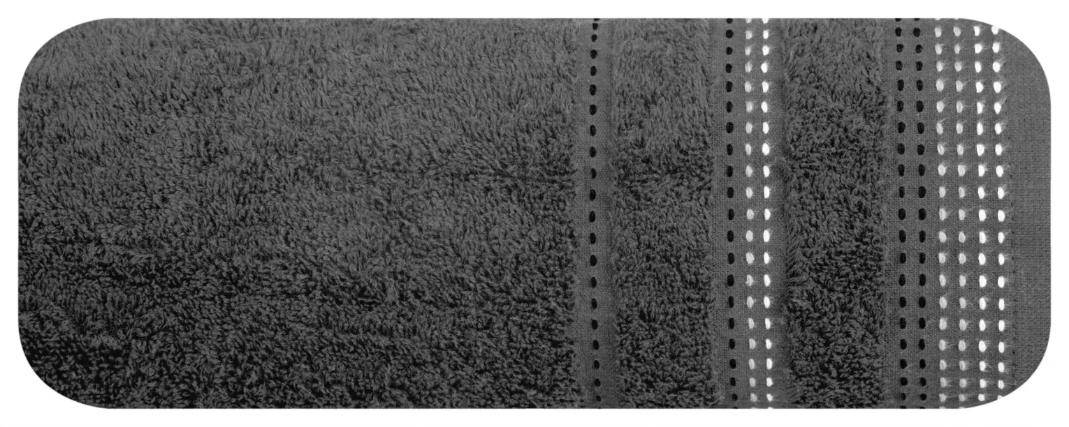 Ręcznik do rąk 50x90 cm bawełniany kolor stalowy z ozdobnym stebnowaniem 500 g/m2 POLA Eurofirany
