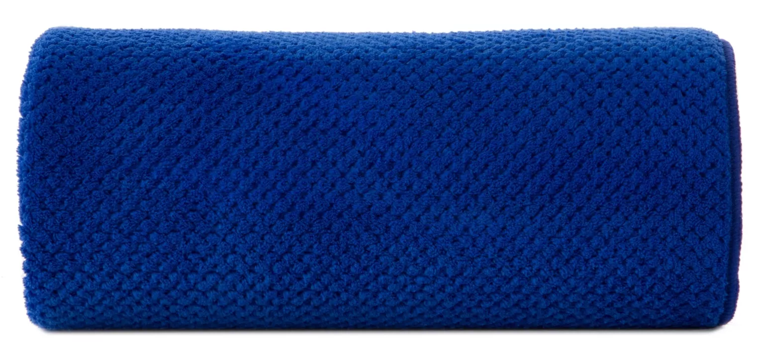 Ręcznik kąpielowy 50x90 cm szybkoschnący z mikrofibry kolor granatowy o ryżowej strukturze 280 g/m2 ZOE 1 Eurofirany