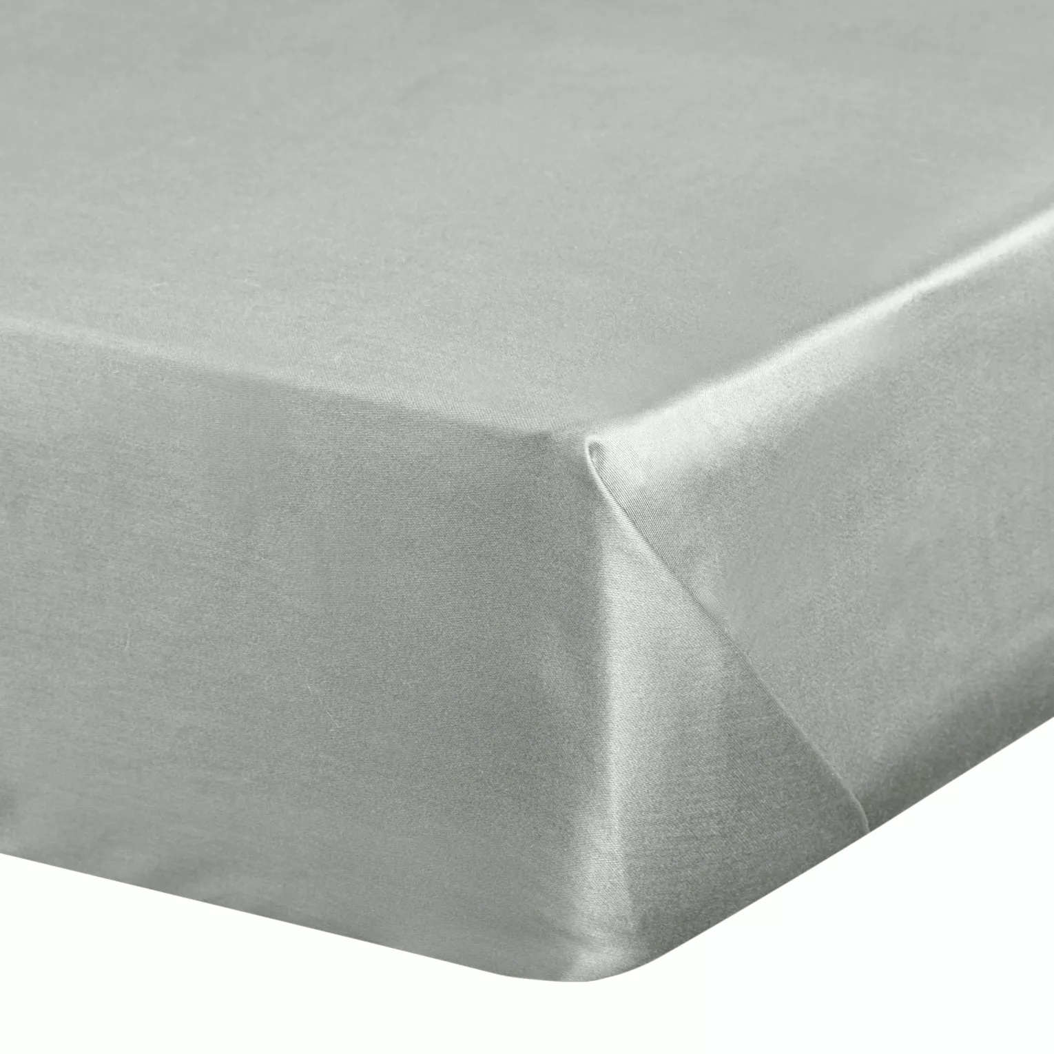 Prześcieradło bez gumki 160x210 cm z satyny bawełnianej kolor jasnoszary 125 g/m2 DINA Diva Line Eurofirany