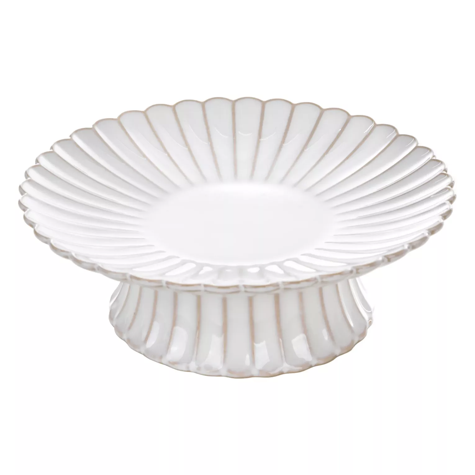 Patera ceramiczna dekoracyjna kremowo-beżowa z przecieranym wzorem w stylu eko średnica 23x8 cm AVRIL Eurofirany