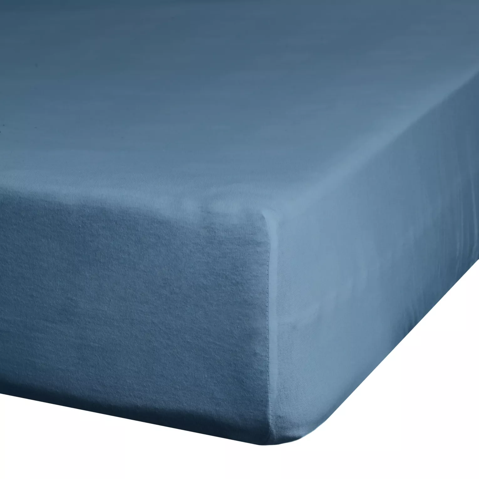 Prześcieradło gładkie z gumką 160x200 cm z satyny bawełnianej kolor ciemnoniebieski 125 g/m2 NOVA 3 Eurofirany