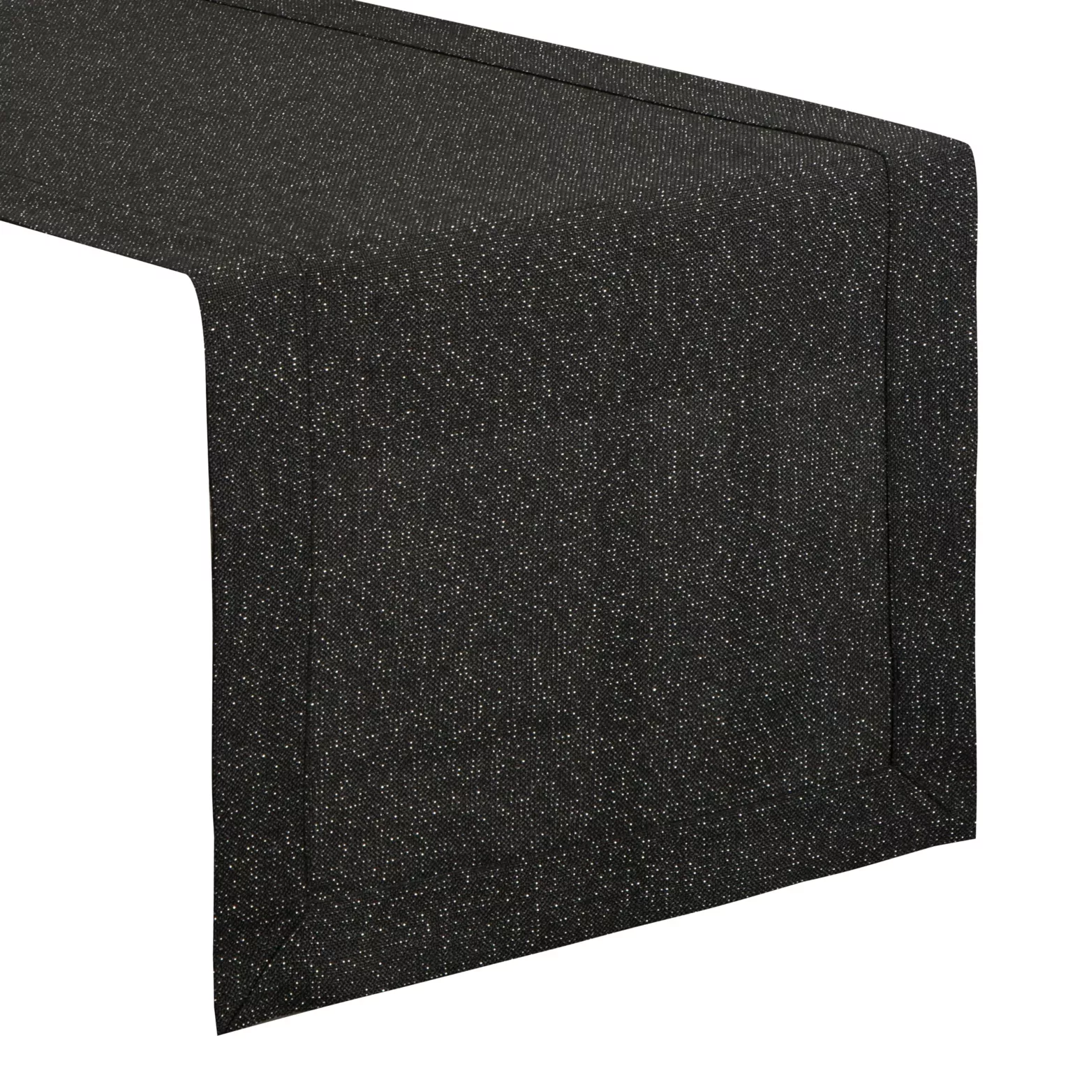 Bieżnik na stół 40x140 cm o strukturze płótna STELLA 1 z dodatkiem srebrnej nici