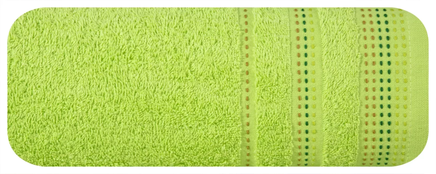 Ręcznik do rąk 30x50 cm bawełniany kolor jasnozielony z ozdobnym stebnowaniem 500 g/m2 POLA Eurofirany