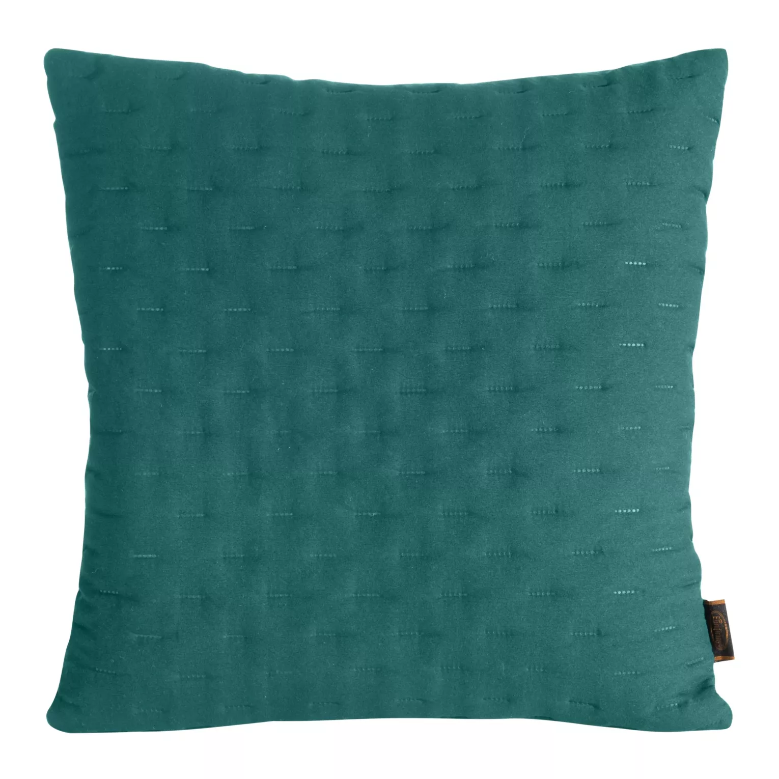 Poszewka na poduszkę 45x45 cm z matowej tkaniny pikowana w drobny wzorek techniką hot press ciemnoturkusowa LIBI Eurofirany