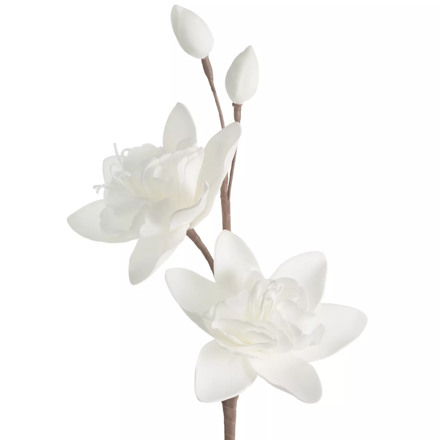 Kwiat sztuczny biały z pianki foamiran 86 cm