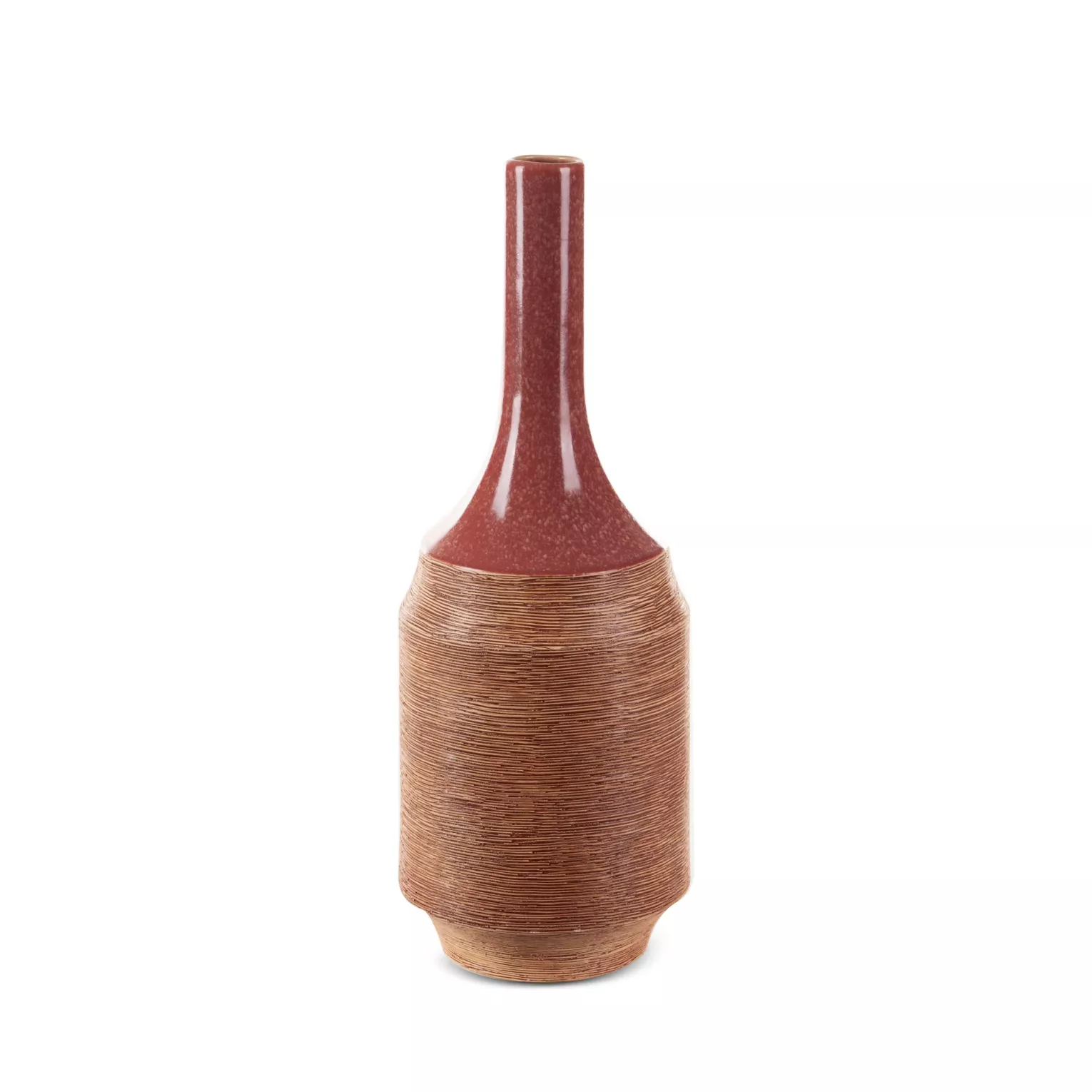 Wazon ceramiczny czerwono-jasnobrązowy średnica 16x48 cm ELDA Eurofirany