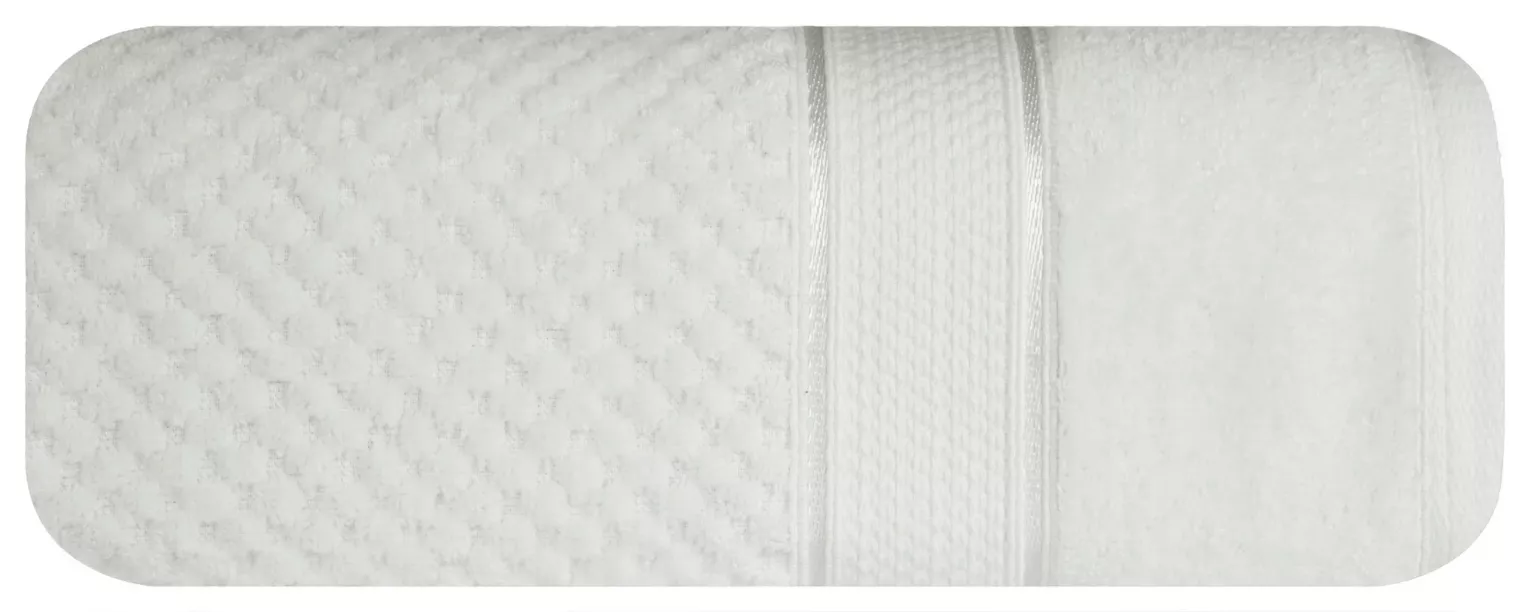 Ręcznik do rąk 30x50 cm bawełniany kolor biały z welwetową bordiurą 500 g/m2 JESSI Eurofirany