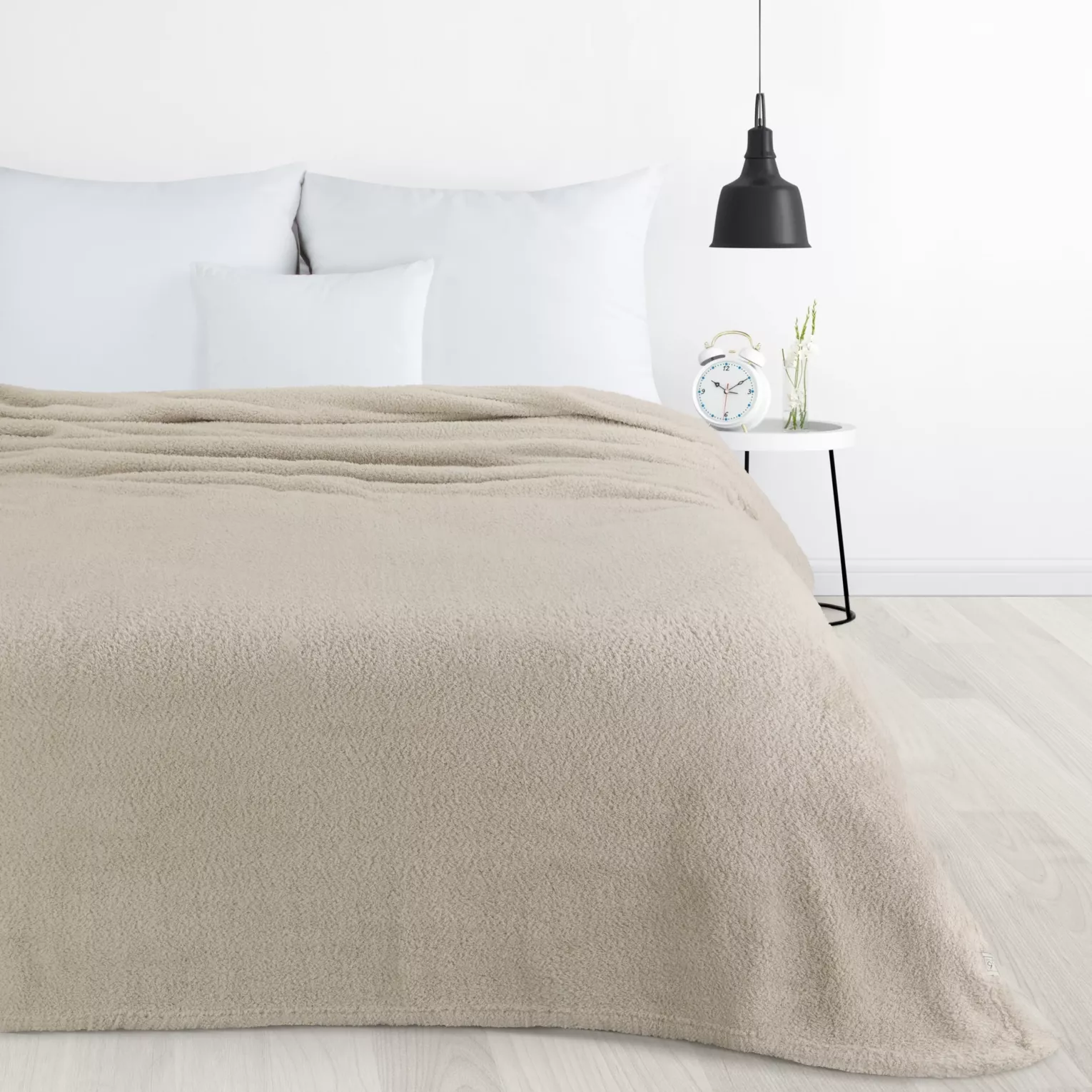 Koc polarowy 200x220 cm beżowy LORI DESIGN 91 Eurofirany
