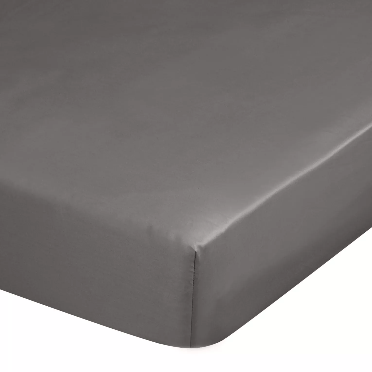 Prześcieradło z gumką 100x200 cm z satyny bawełnianej kolor popielaty 125 g/m2 DINA Diva Line Eurofirany